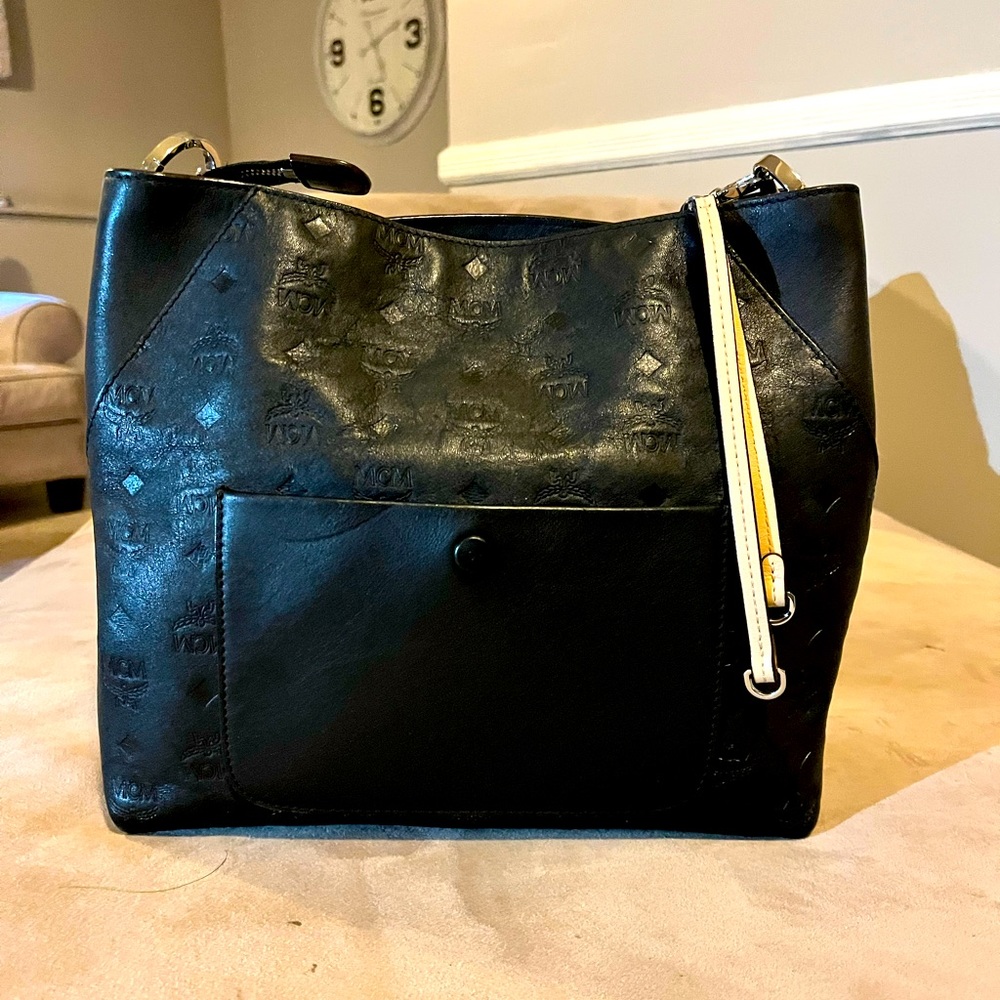 MCM
Medium Klara Monogram Leather Hobo Bag